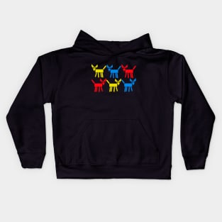 Geometric Dog Pack Kids Hoodie